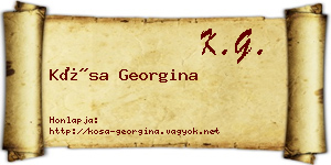 Kósa Georgina névjegykártya